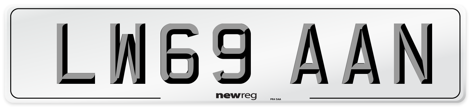 LW69 AAN Number Plate from New Reg